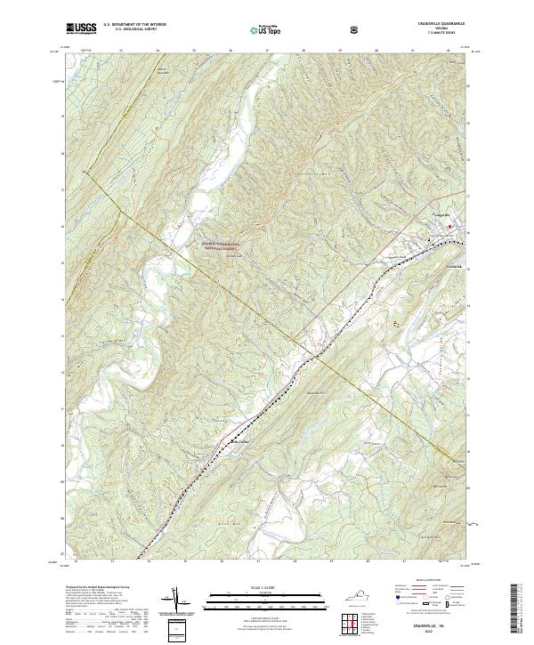 Craigsville, VA — USGS 7.5-minute topo (2022)
