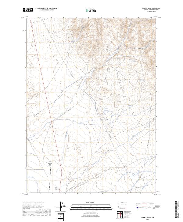 Tenmile Ranch, OR — USGS 7.5-minute topo (2023)