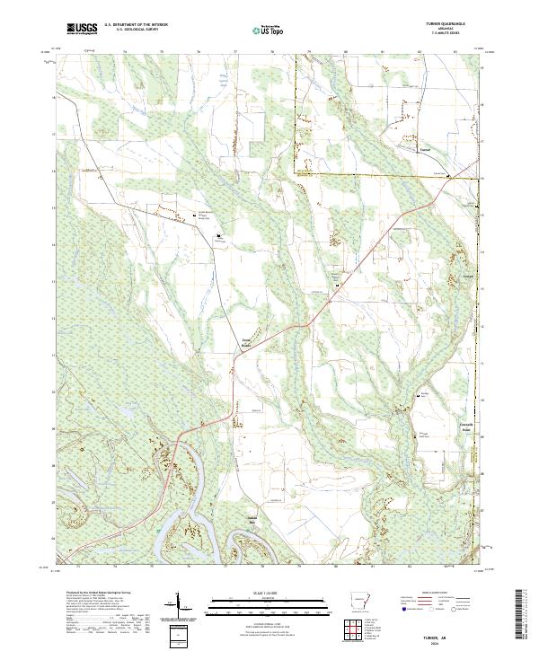 Turner, AR — USGS 7.5-minute topo (2024)
