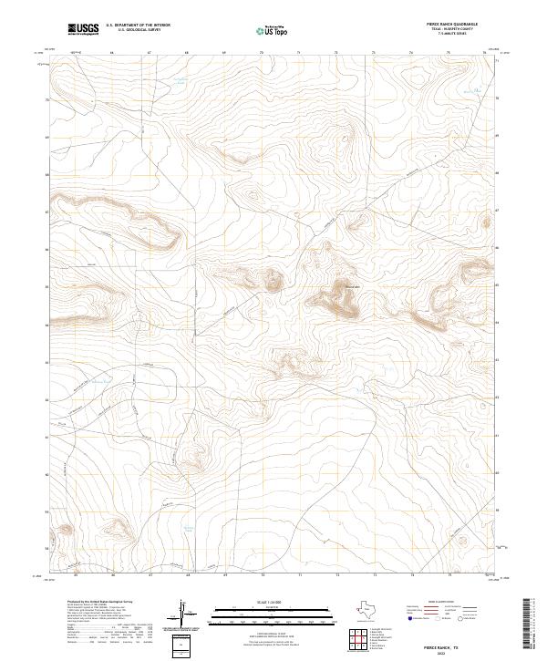 Pierce Ranch, TX — USGS 7.5-minute topo (2022)