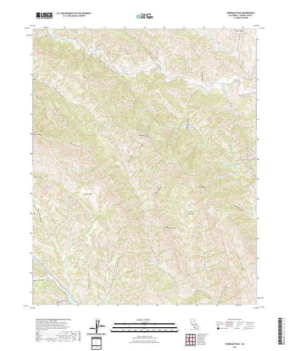 Sherman Peak, CA — USGS 7.5-minute topo (2021)