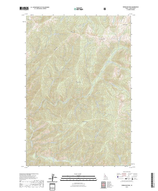 Vermilion Peak, ID — USGS 7.5-minute topo (2024)