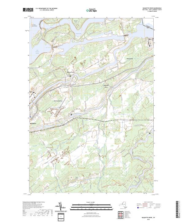 Raquette River, NY — USGS 7.5-minute topo (2023)