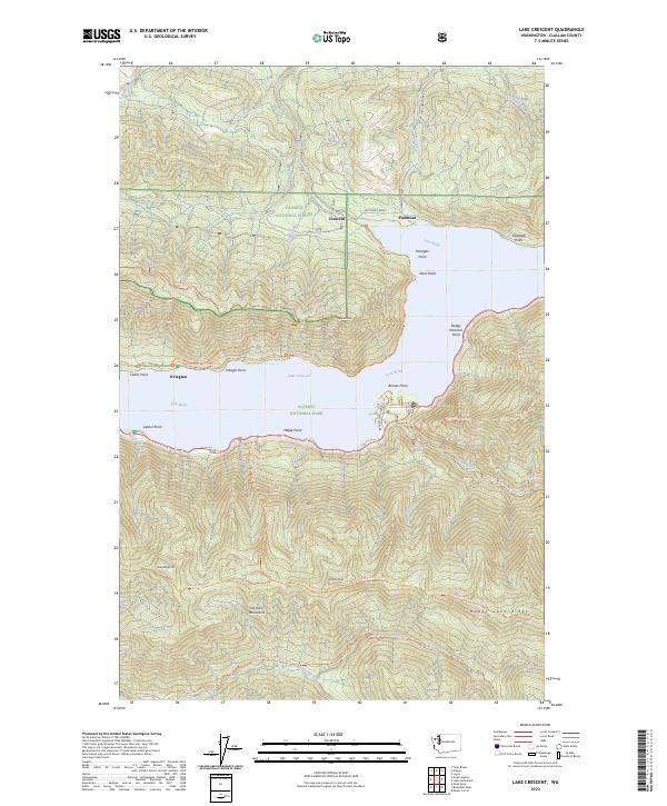 Lake Crescent, WA — USGS 7.5-minute topo (2023)