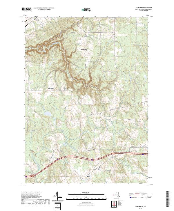 South Ripley, NY — USGS 7.5-minute topo (2023)