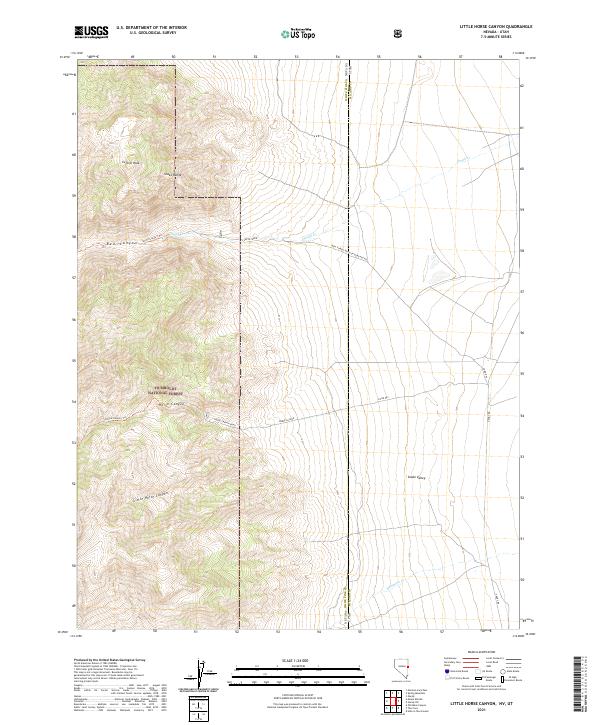 Little Horse Canyon, NV-UT — USGS 7.5-minute topo (2021)