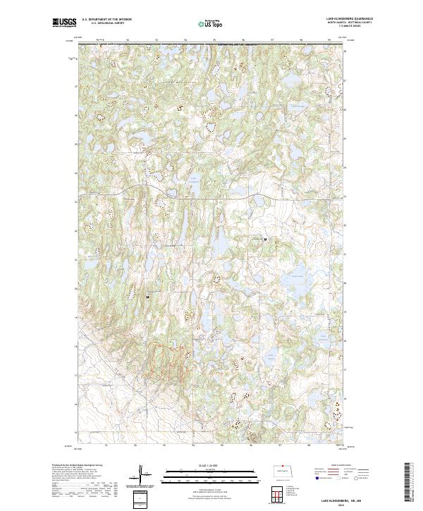 Lake Klingenberg, ND-MB — USGS 7.5-minute topo (2024)
