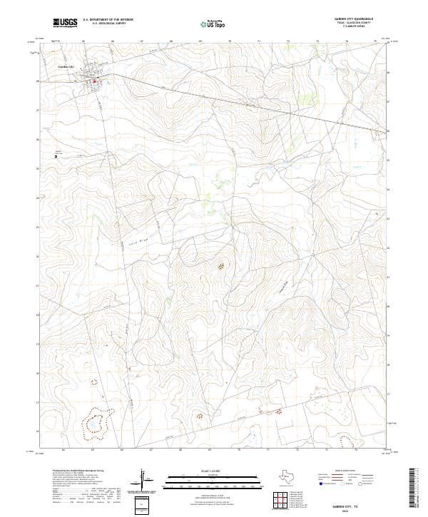 Garden City, TX — USGS 7.5-minute topo (2022)