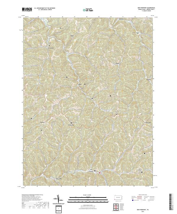 New Freeport, PA — USGS 7.5-minute topo (2023)