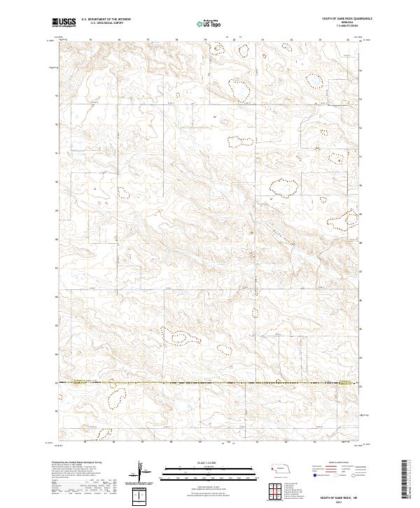 South of Gabe Rock, NE — USGS 7.5-minute topo (2021)