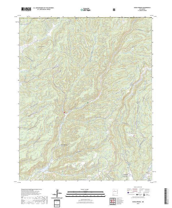 Seven Springs, NM — USGS 7.5-minute topo (2023)