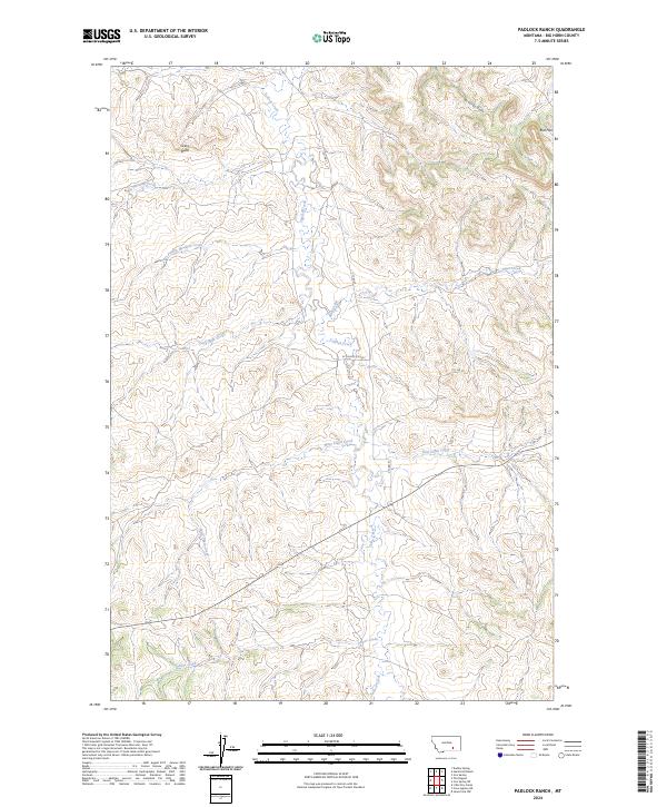 Padlock Ranch, MT — USGS 7.5-minute topo (2024)