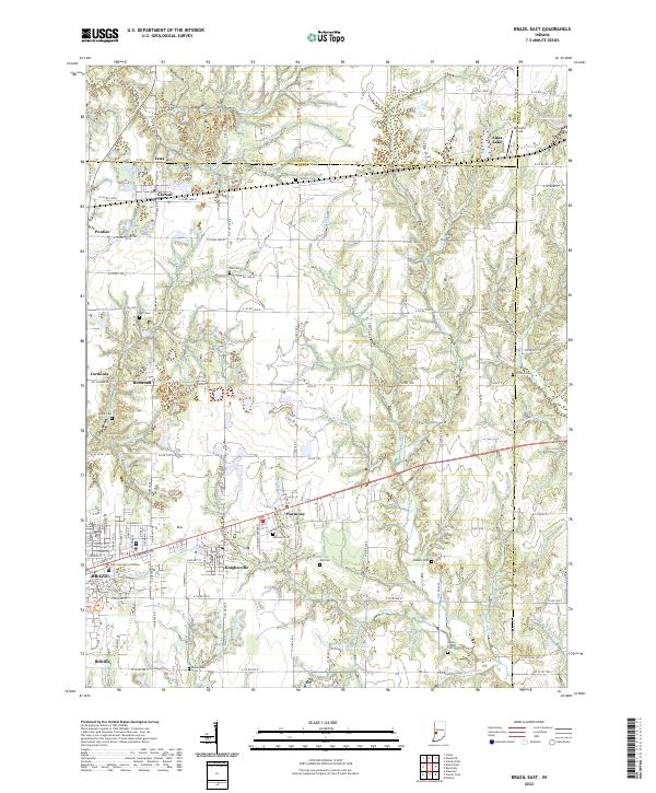 Brazil East, IN — USGS 7.5-minute topo (2022)