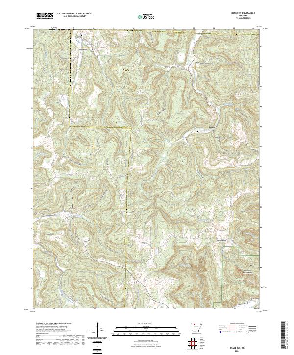 Osage SW, AR — USGS 7.5-minute topo (2024)