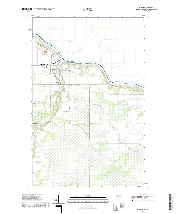 Baudette, MN-ON — USGS 7.5-minute topo (2022)