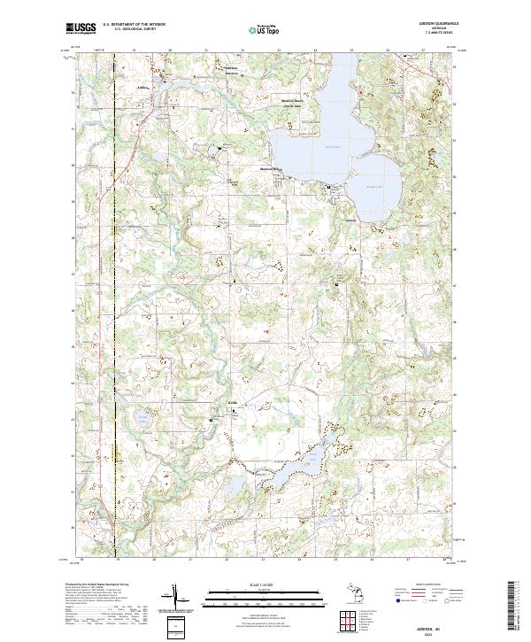 Addison, MI — USGS 7.5-minute topo (2023)