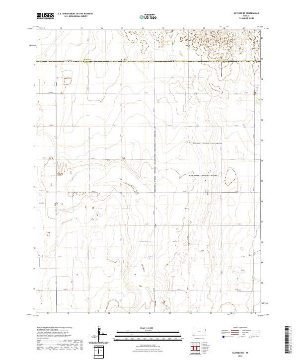 Ulysses NE, KS — USGS 7.5-minute topo (2022)