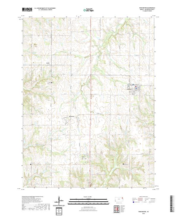 Winchester, KS — USGS 7.5-minute topo (2022)