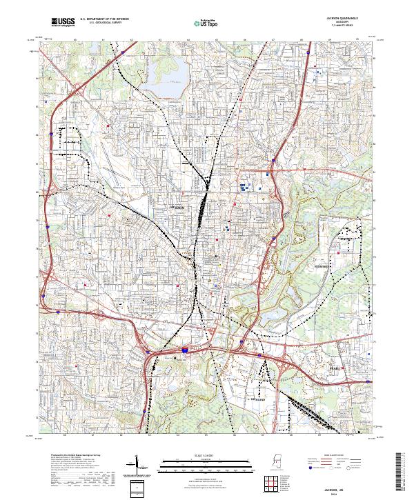 Jackson, MS — USGS 7.5-minute topo (2024)