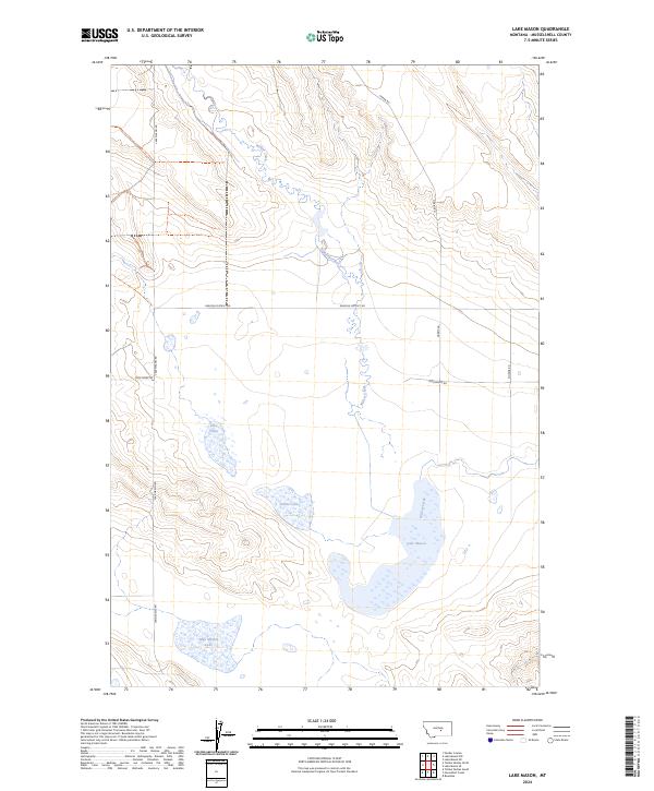 Lake Mason, MT — USGS 7.5-minute topo (2024)