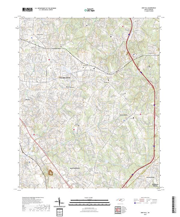 Mint Hill, NC — USGS 7.5-minute topo (2022)
