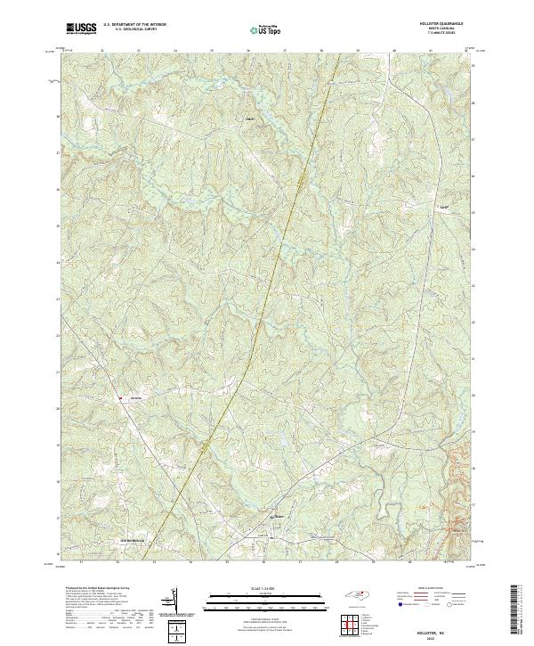 Hollister, NC — USGS 7.5-minute topo (2022)