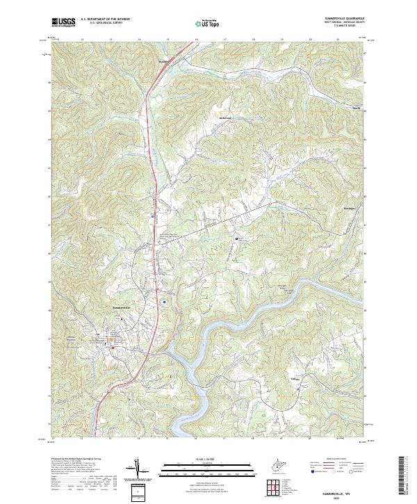 Summersville, WV — USGS 7.5-minute topo (2023)