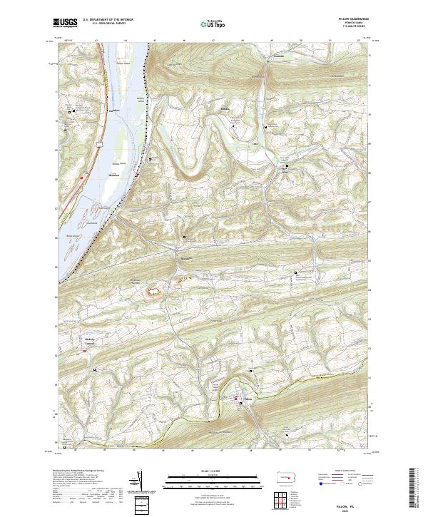 Pillow, PA — USGS 7.5-minute topo (2023)