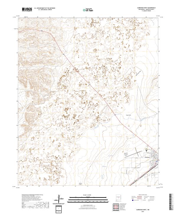 Carrizozo West, NM — USGS 7.5-minute topo (2023)