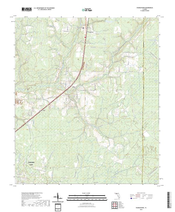 Youngstown, FL — USGS 7.5-minute topo (2024)