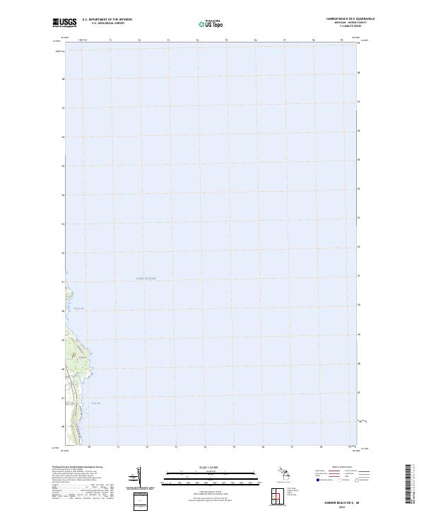 Harbor Beach OE E, MI — USGS 7.5-minute topo (2023)