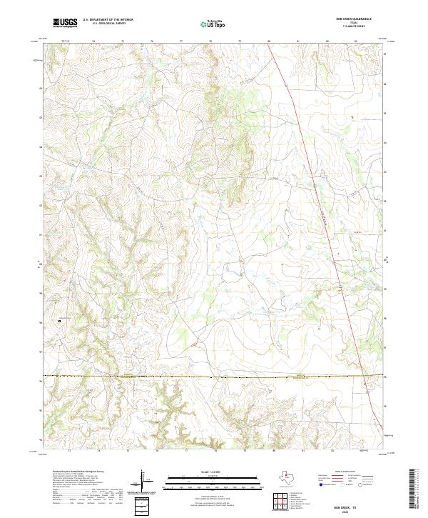 Bob Creek, TX — USGS 7.5-minute topo (2022)