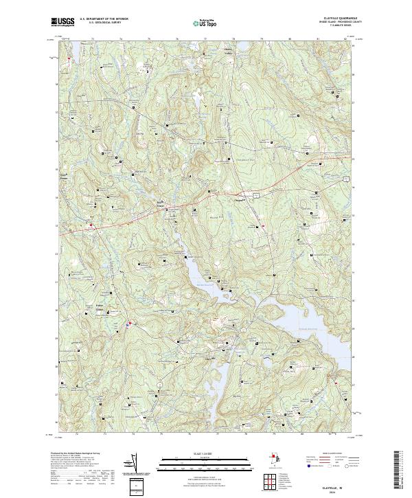 Clayville, RI — USGS 7.5-minute topo (2024)