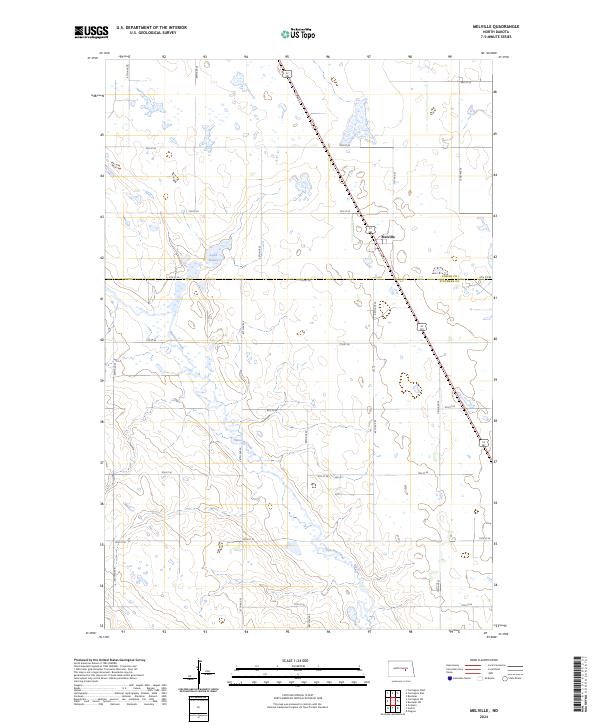 Melville, ND — USGS 7.5-minute topo (2024)
