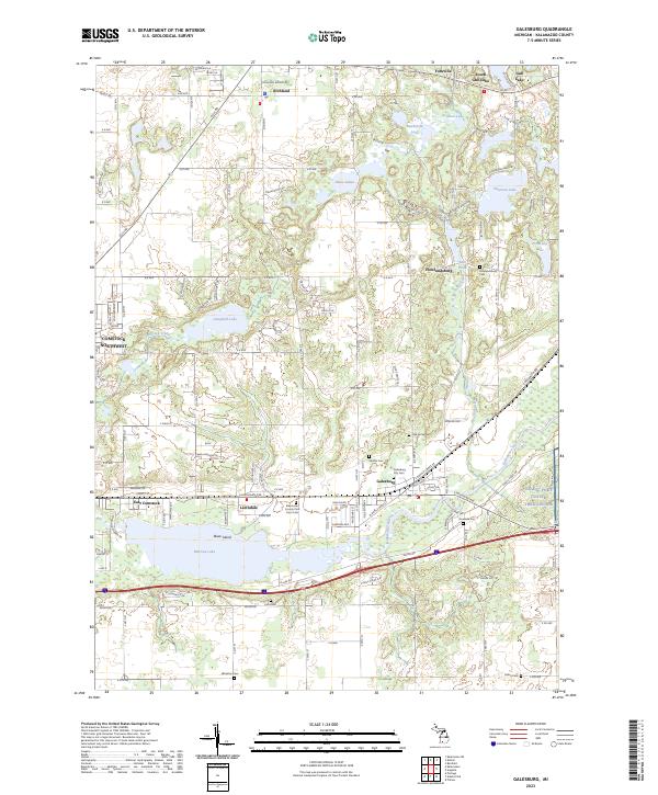 Galesburg, MI — USGS 7.5-minute topo (2023)