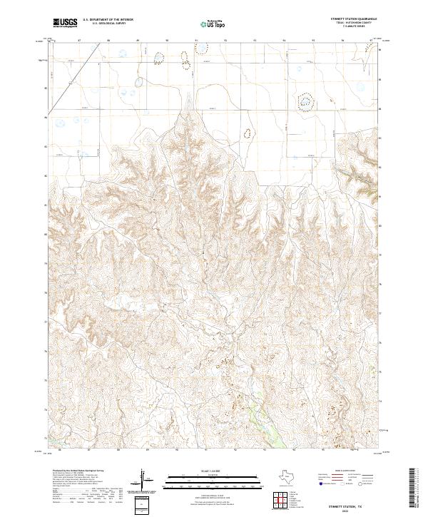 Stinnett Station, TX — USGS 7.5-minute topo (2022)