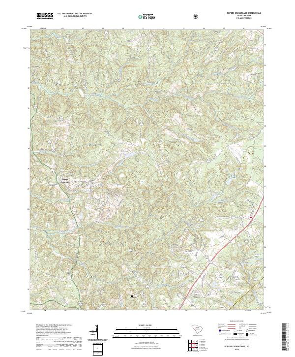 Ropers Crossroads, SC — USGS 7.5-minute topo (2024)