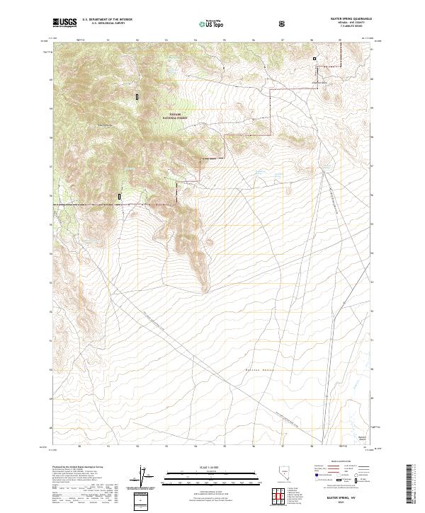 Baxter Spring, NV — USGS 7.5-minute topo (2021)