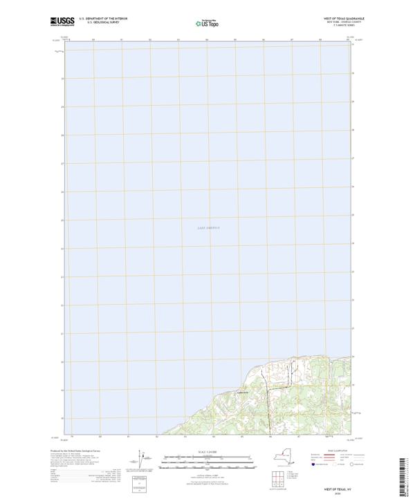 West of Texas, NY — USGS 7.5-minute topo (2026)