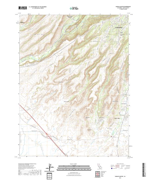Hamlin Canyon, CA — USGS 7.5-minute topo (2021)