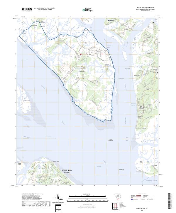 Parris Island, SC — USGS 7.5-minute topo (2024)