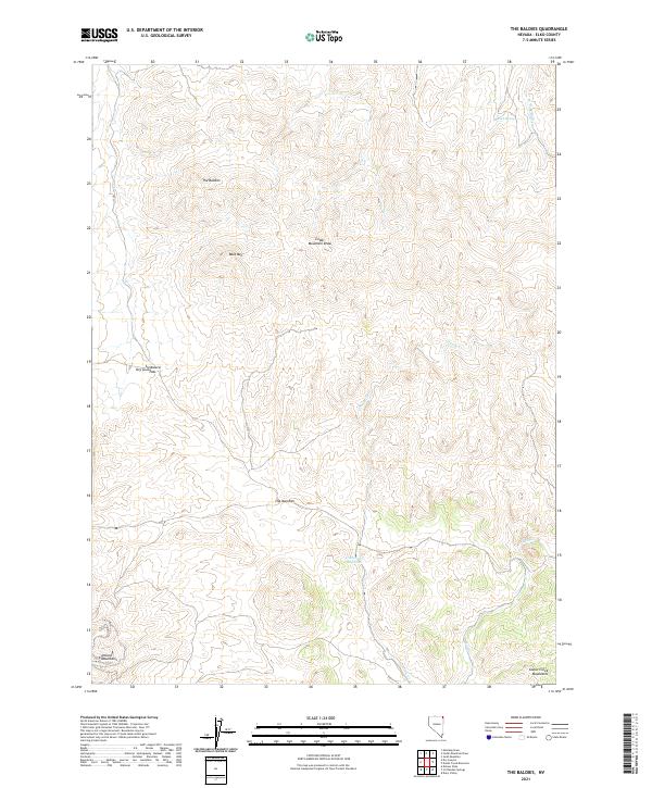 The Baldies, NV — USGS 7.5-minute topo (2021)