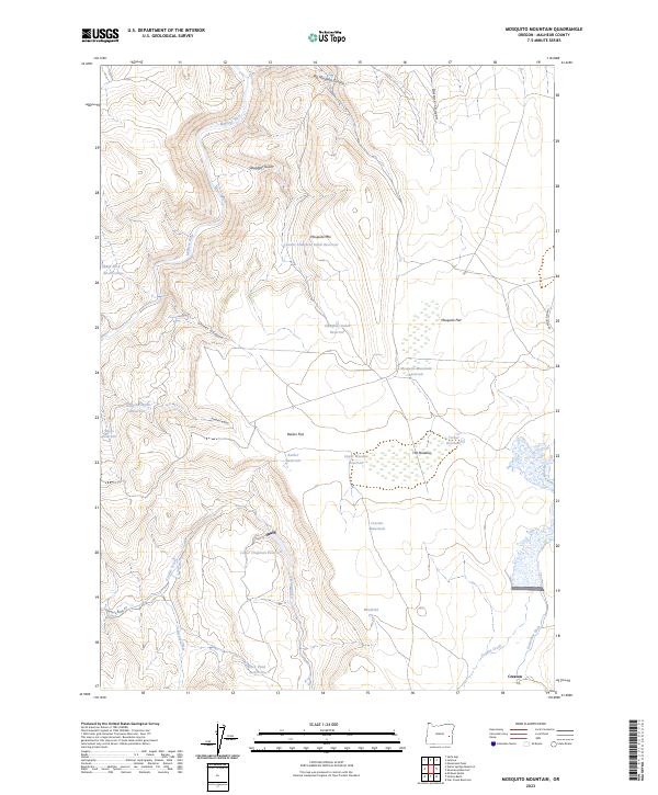 Mosquito Mountain, OR — USGS 7.5-minute topo (2023)