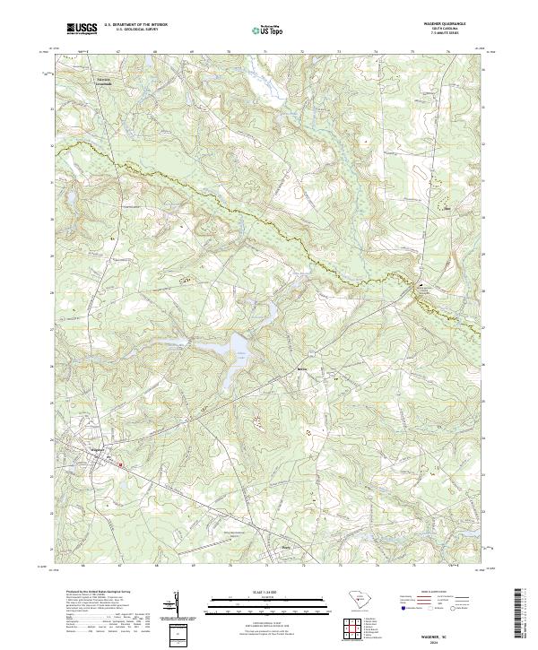 Wagener, SC — USGS 7.5-minute topo (2024)