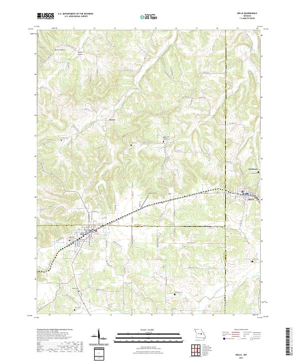Belle, MO — USGS 7.5-minute topo (2021)