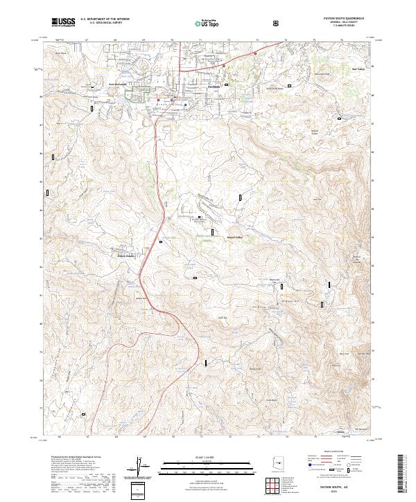 Payson South, AZ — USGS 7.5-minute topo (2023)