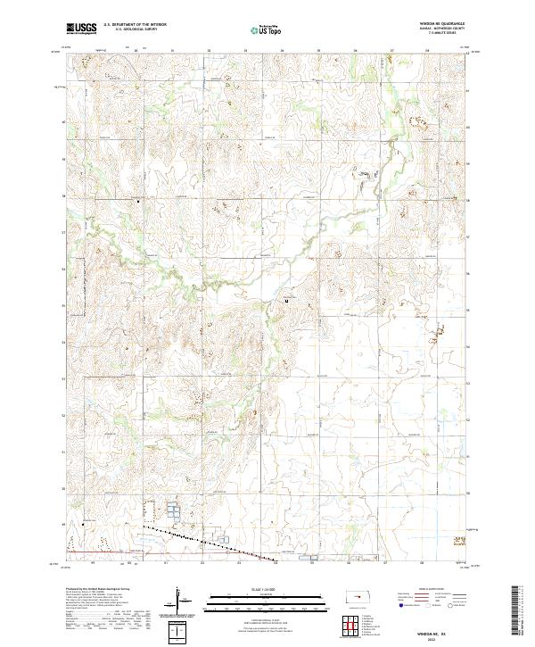 Windom NE, KS — USGS 7.5-minute topo (2022)
