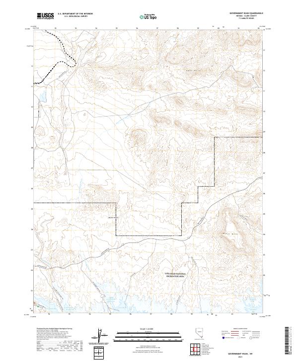 Government Wash, NV — USGS 7.5-minute topo (2021)
