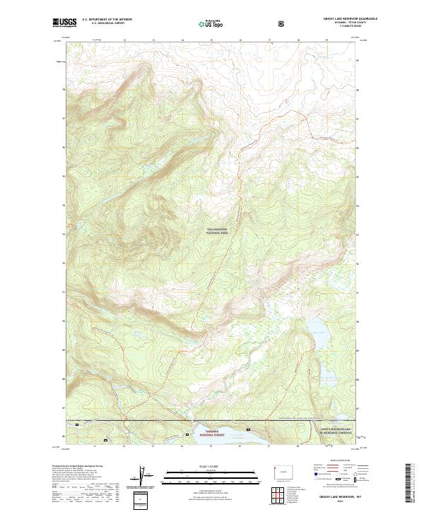 Grassy Lake Reservoir, WY — USGS 7.5-minute topo (2021)