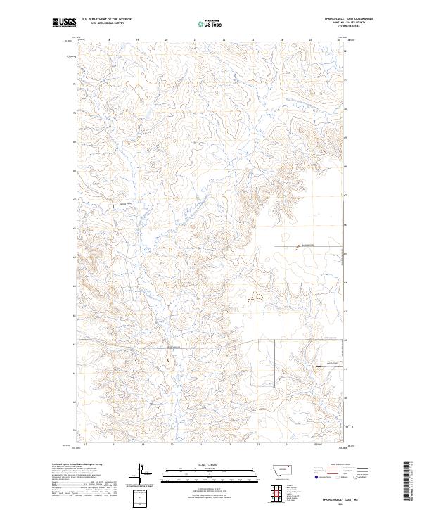 Spring Valley East, MT — USGS 7.5-minute topo (2024)